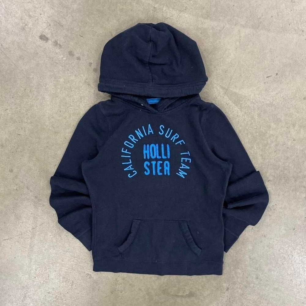 Vintage‎ Y2K Hollister Surf Team Black and Blue Women's Hoodie Size M